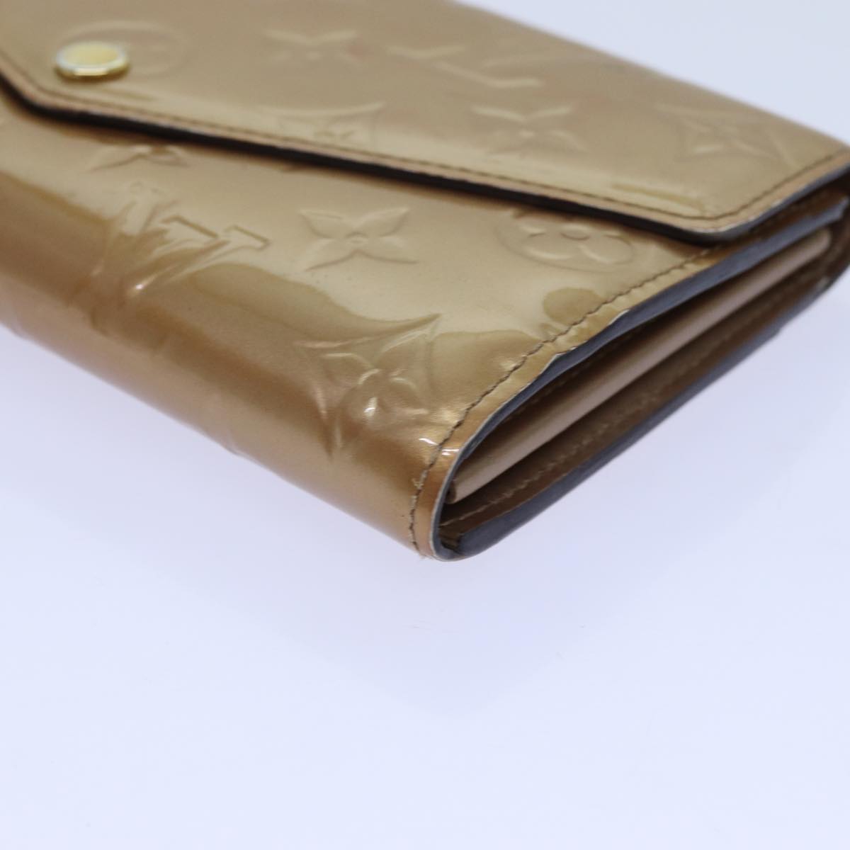LOUIS VUITTON Vernis Portefeiulle Sarah Long Wallet Dunne M90209 LV yk11987