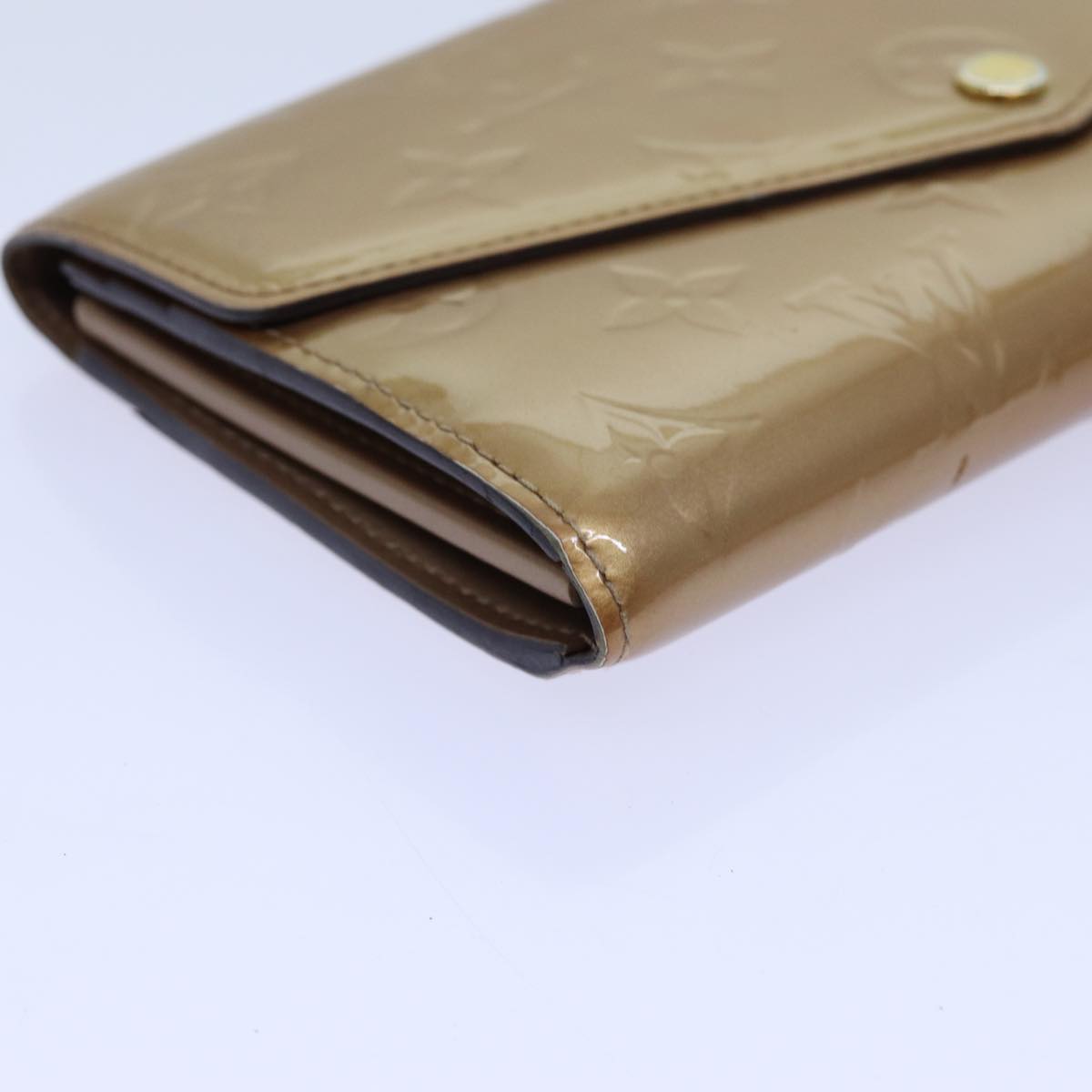 LOUIS VUITTON Vernis Portefeiulle Sarah Long Wallet Dunne M90209 LV yk11987