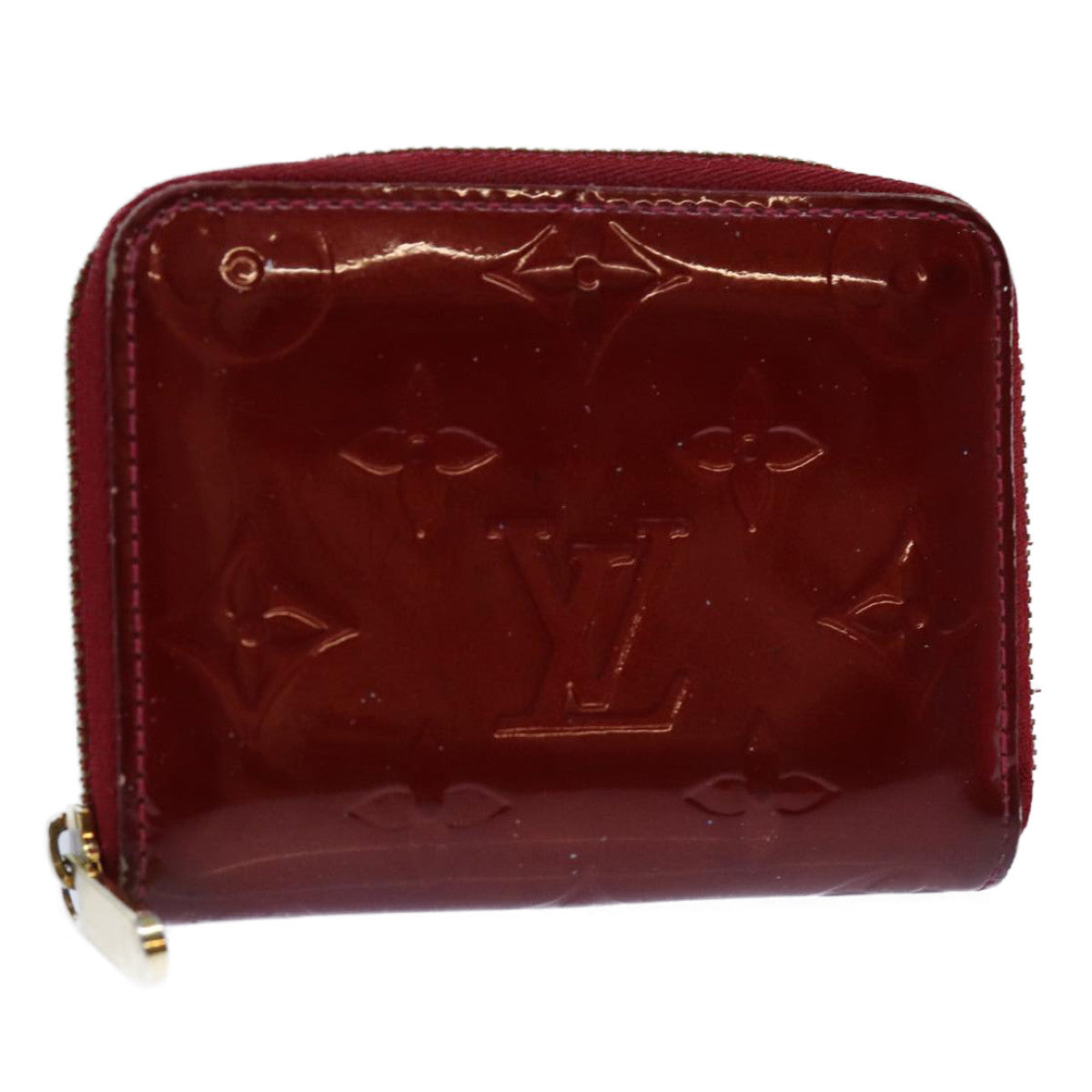 LOUIS VUITTON Vernis Zippy Coin Purse Wallet Pomme D'amour M93608 yk11988