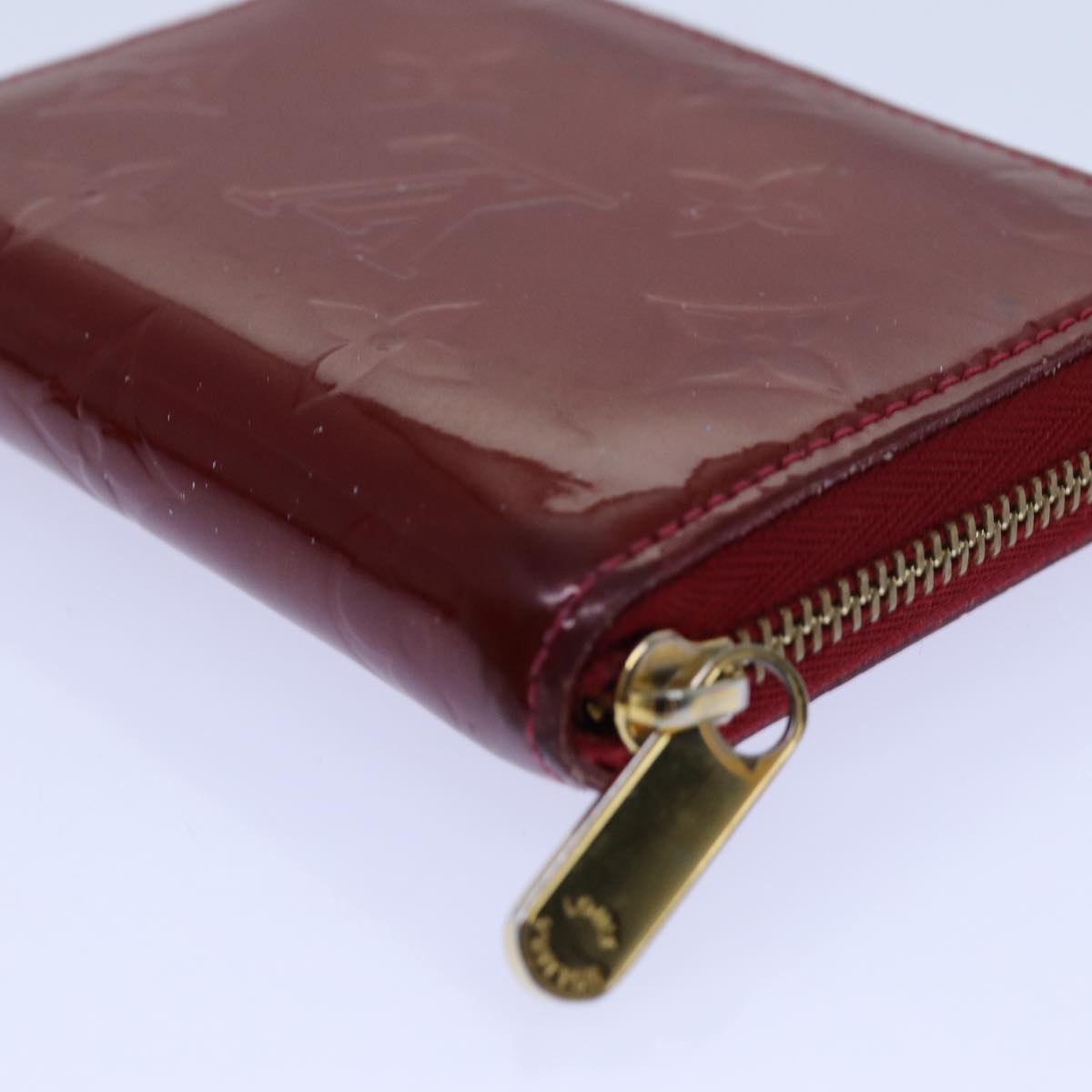 LOUIS VUITTON Vernis Zippy Coin Purse Wallet Pomme D'amour M93608 yk11988