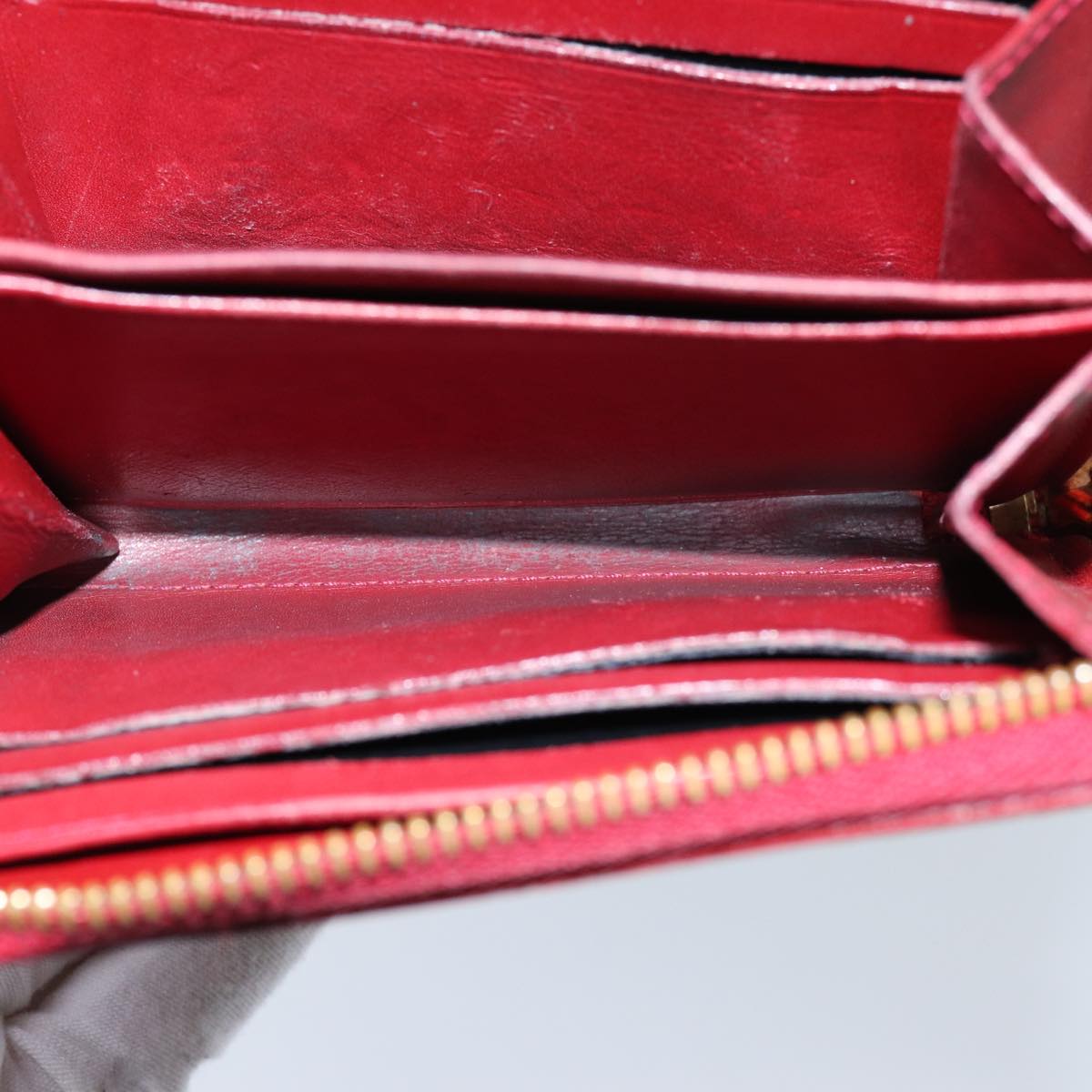 LOUIS VUITTON Vernis Zippy Coin Purse Wallet Pomme D'amour M93608 yk11988