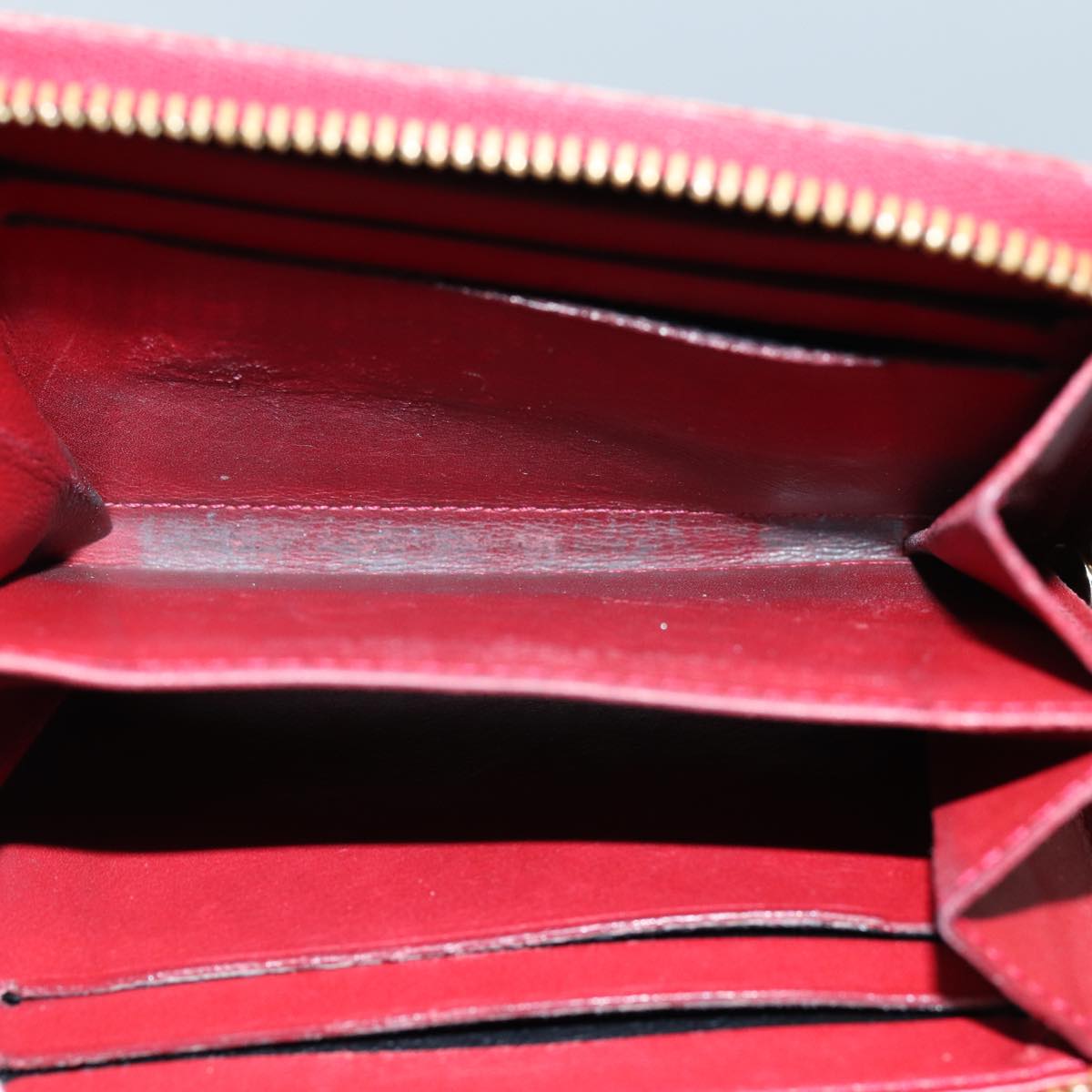 LOUIS VUITTON Vernis Zippy Coin Purse Wallet Pomme D'amour M93608 yk11988