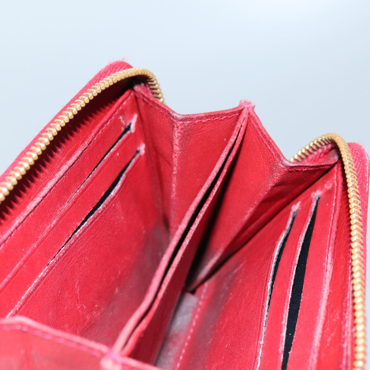 LOUIS VUITTON Vernis Zippy Coin Purse Wallet Pomme D'amour M93608 yk11988