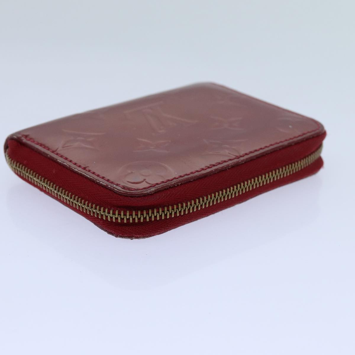 LOUIS VUITTON Vernis Zippy Coin Purse Wallet Pomme D'amour M93608 yk11988