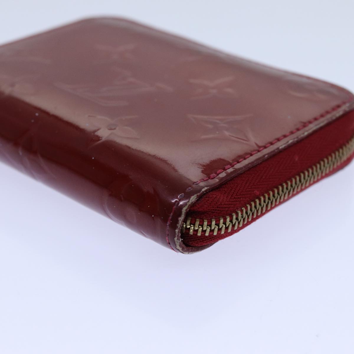 LOUIS VUITTON Vernis Zippy Coin Purse Wallet Pomme D'amour M93608 yk11988