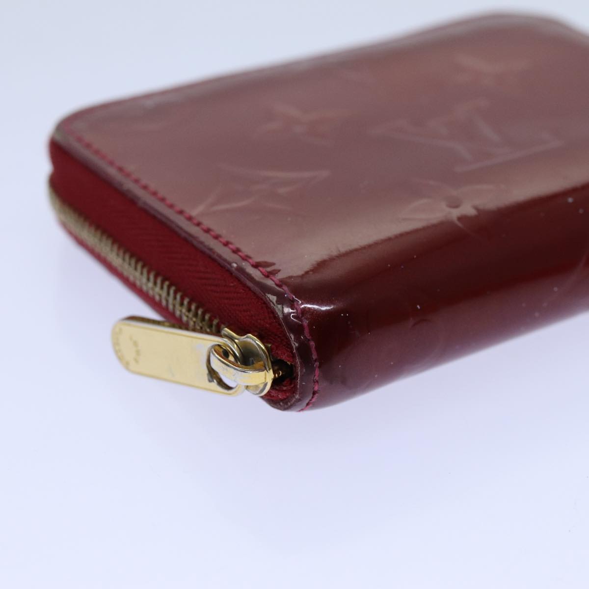 LOUIS VUITTON Vernis Zippy Coin Purse Wallet Pomme D'amour M93608 yk11988