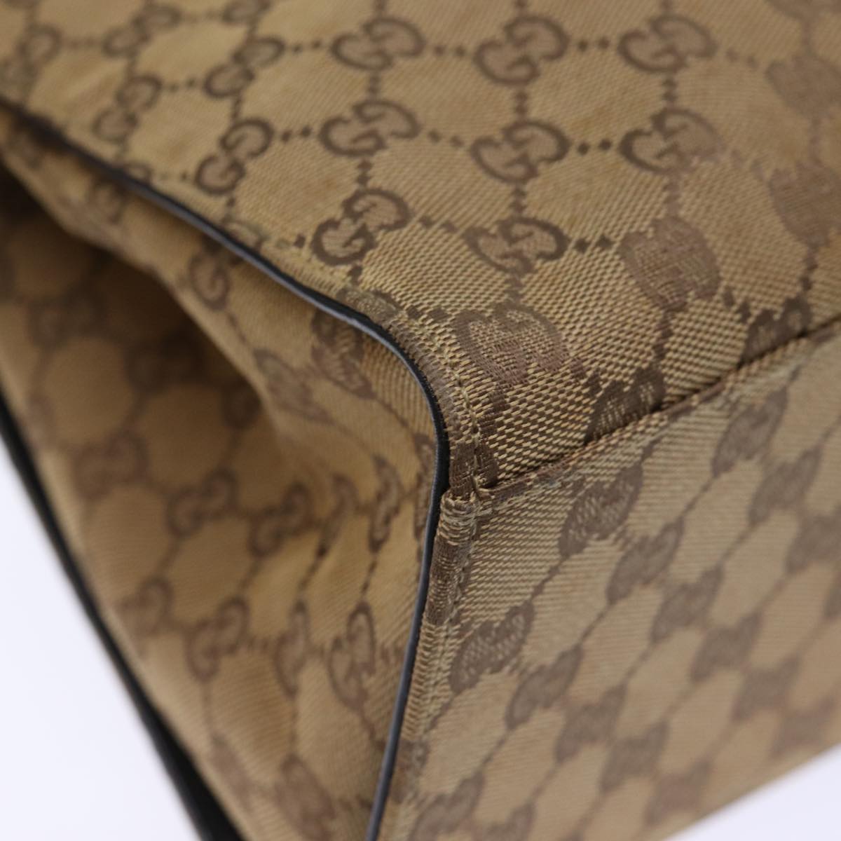 GUCCI Bamboo Hand Bag GG Canvas Beige 002 1010 yk12011