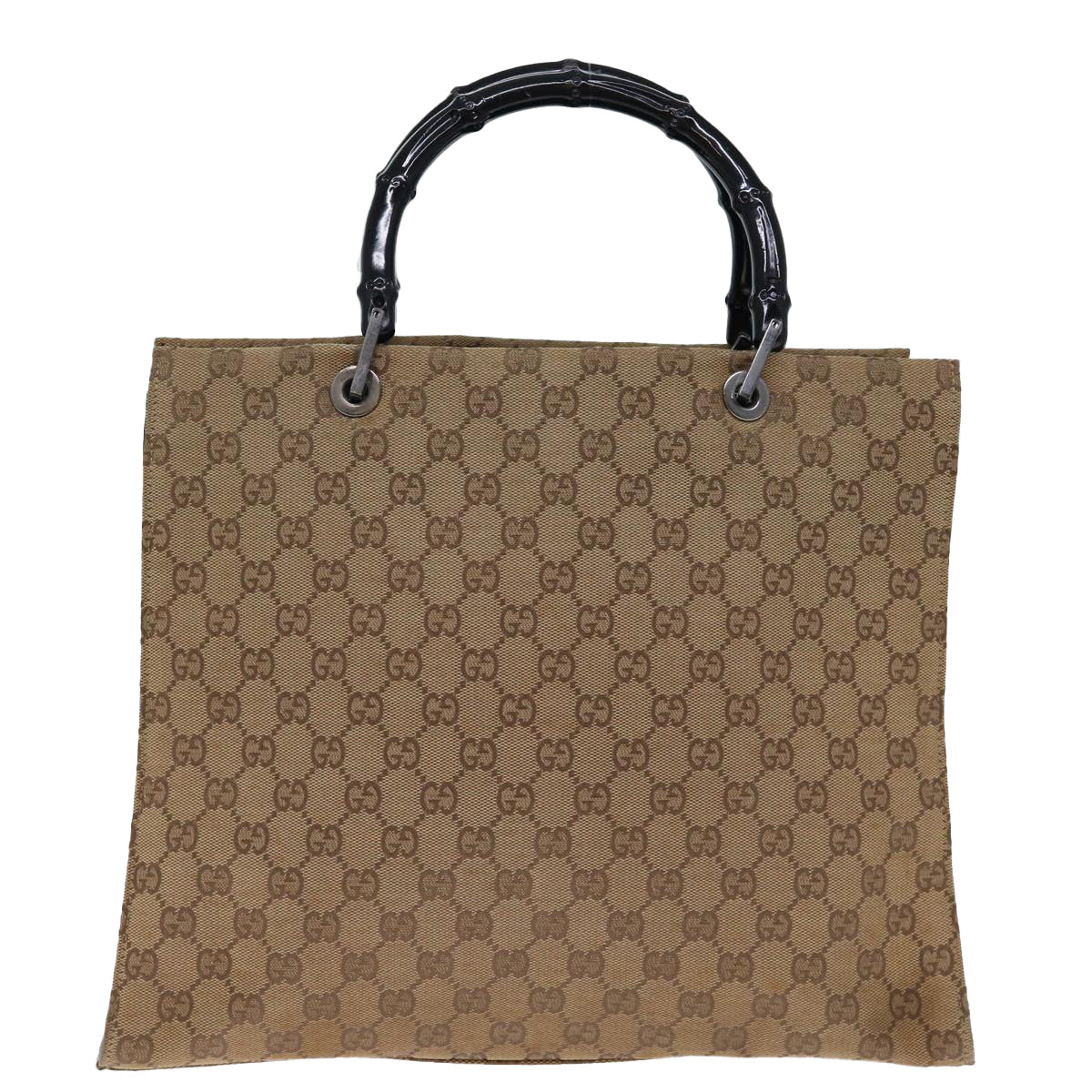 GUCCI Bamboo Hand Bag GG Canvas Beige 002 1010 yk12011