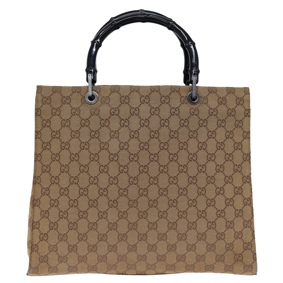 GUCCI Bamboo Hand Bag GG Canvas Beige 002 1010 yk12011