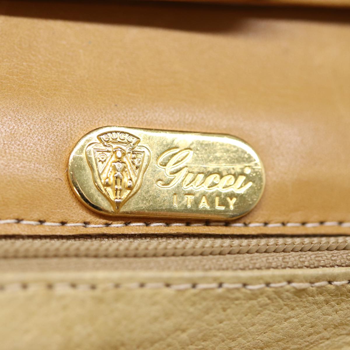 GUCCI Micro GG Supreme Chain Web Sherry Line Shoulder Bag PVC Beige yk12014