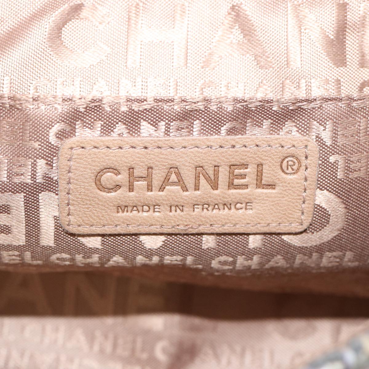 CHANEL Turn Lock Chain COCO Mark Shoulder Bag tweed Pink CC yk12015A