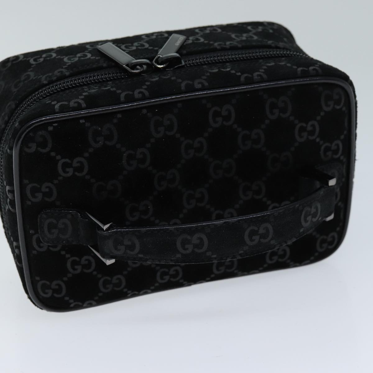 GUCCI GG Canvas Vanity Cosmetic Pouch Black 032 1956 0051 yk12017