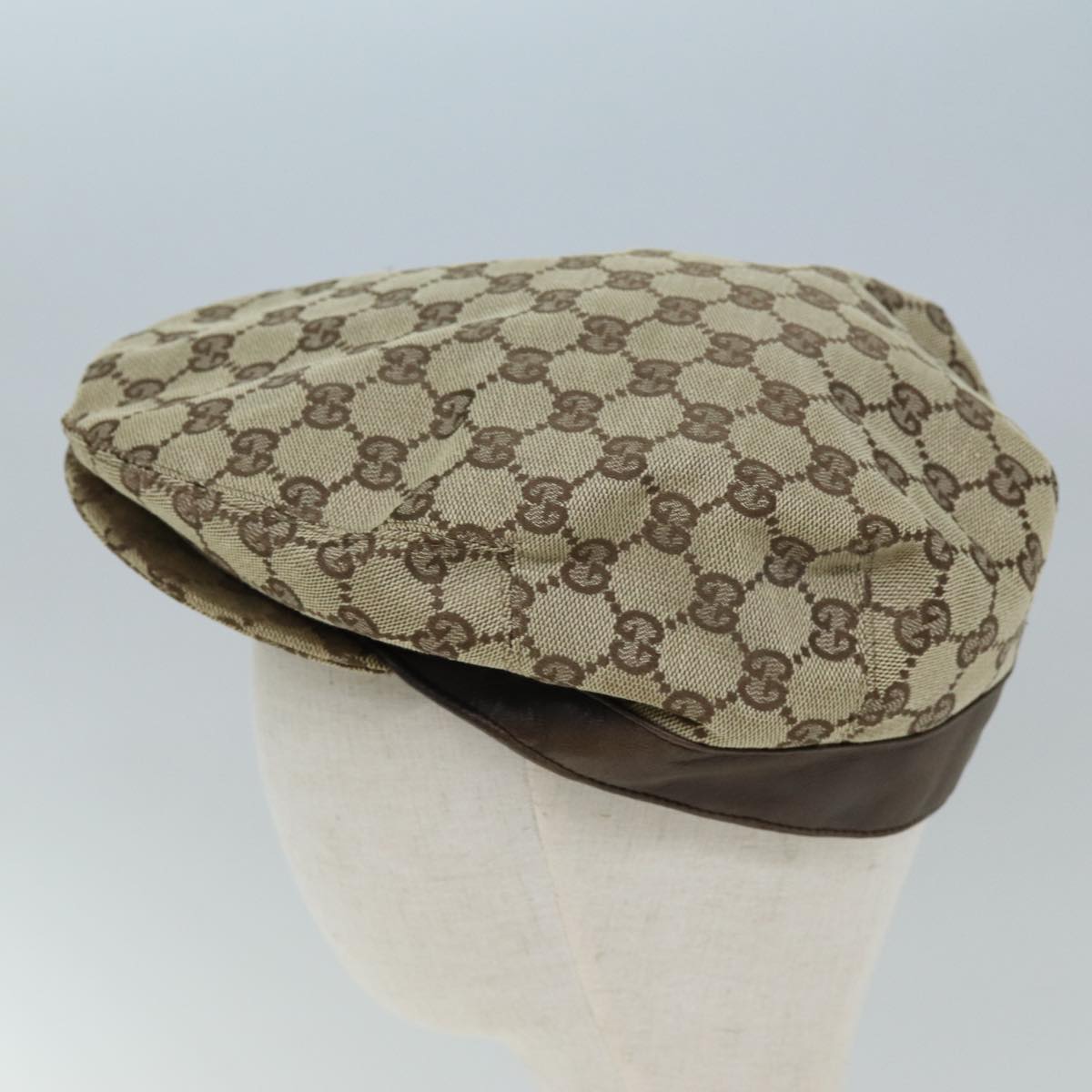 GUCCI GG Canvas Hunting Cap Hat M Beige yk12031