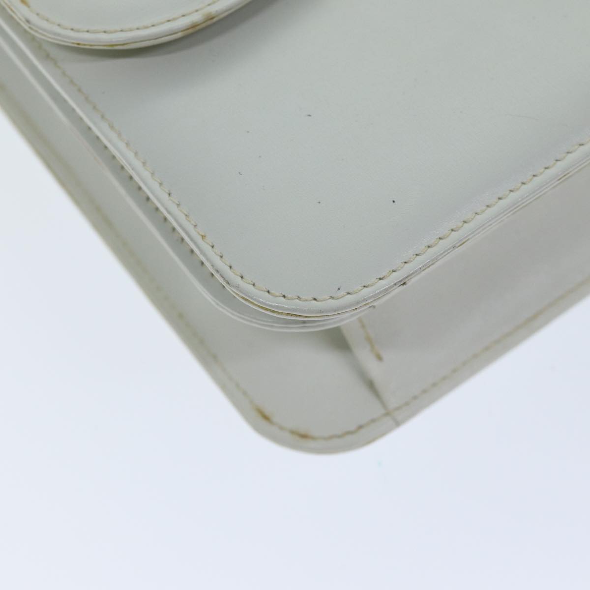 GUCCI Hand Bag Leather White yk12076