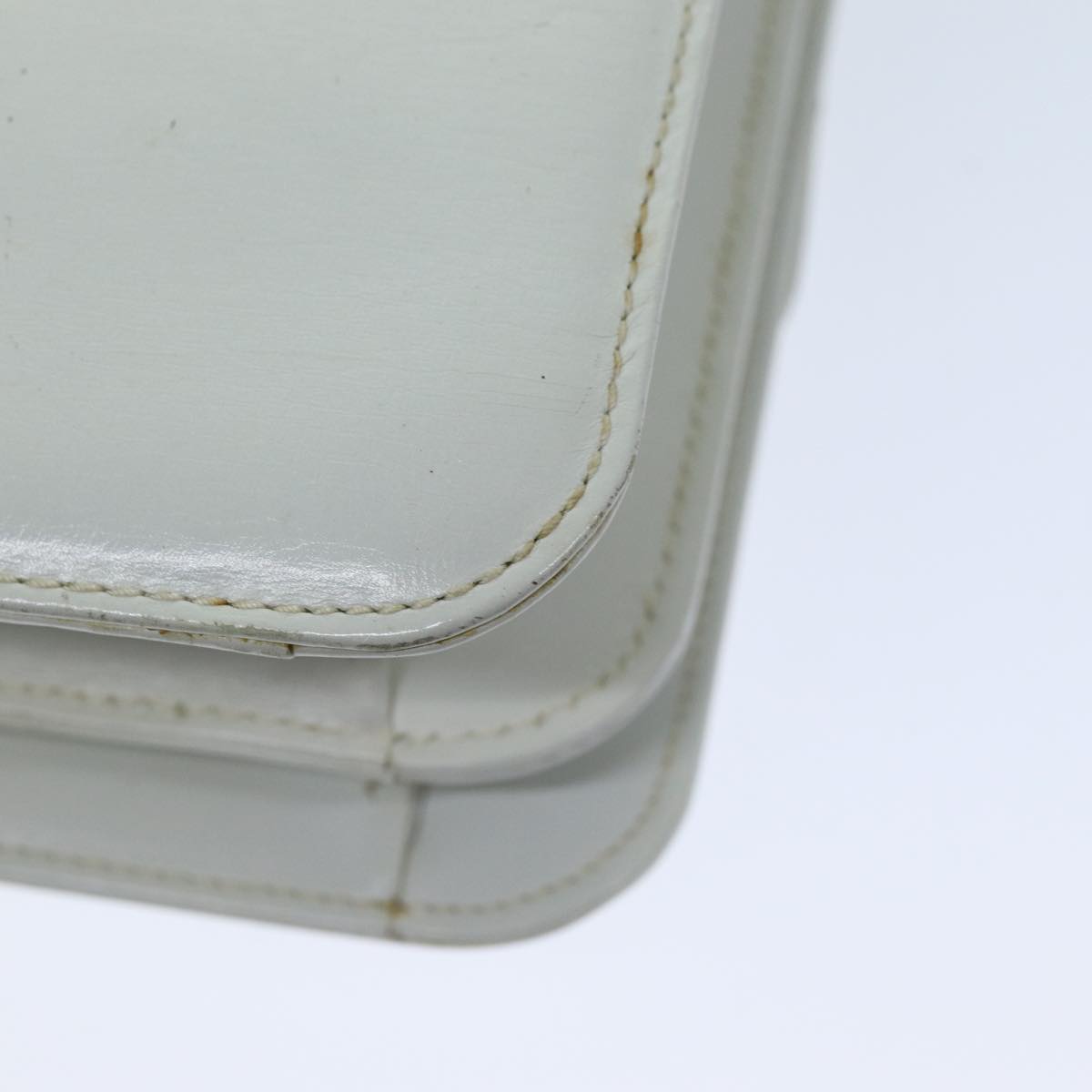 GUCCI Hand Bag Leather White yk12076