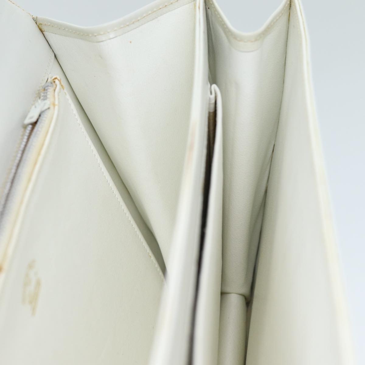GUCCI Hand Bag Leather White yk12076