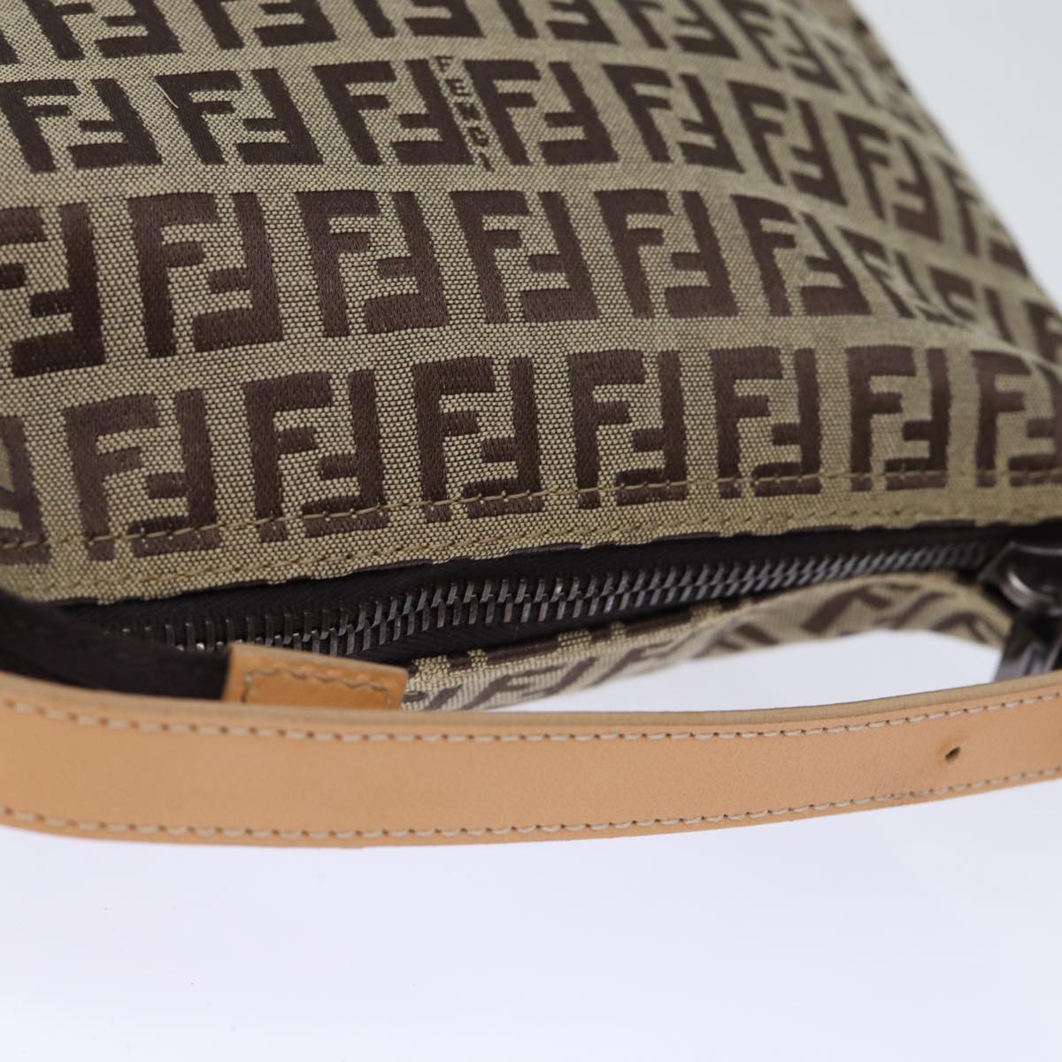 FENDI Zucchino Canvas Hand Bag Beige yk12110