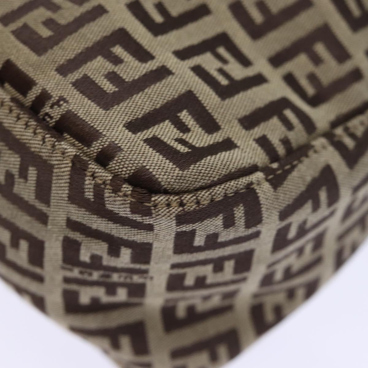 FENDI Zucchino Canvas Hand Bag Beige yk12110