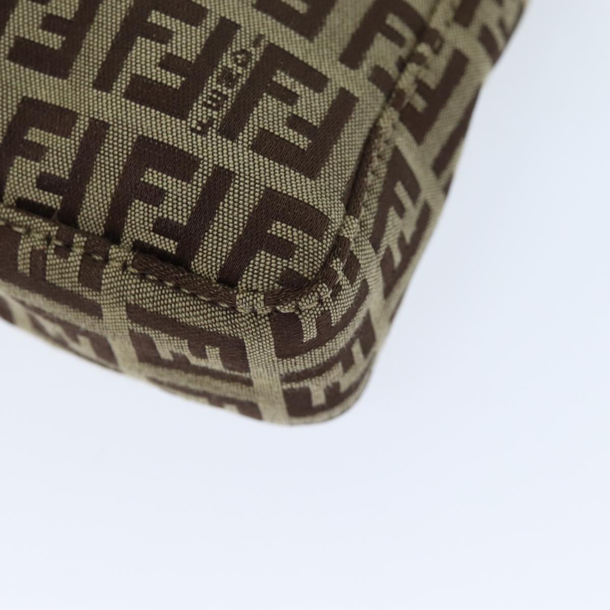 FENDI Zucchino Canvas Hand Bag Beige yk12117