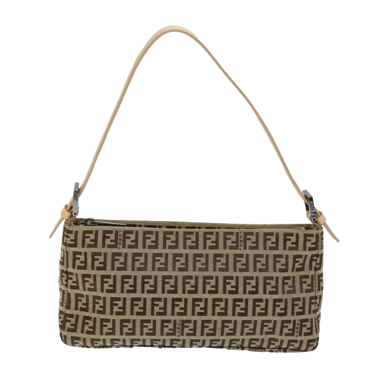 FENDI Zucchino Canvas Hand Bag Beige yk12117