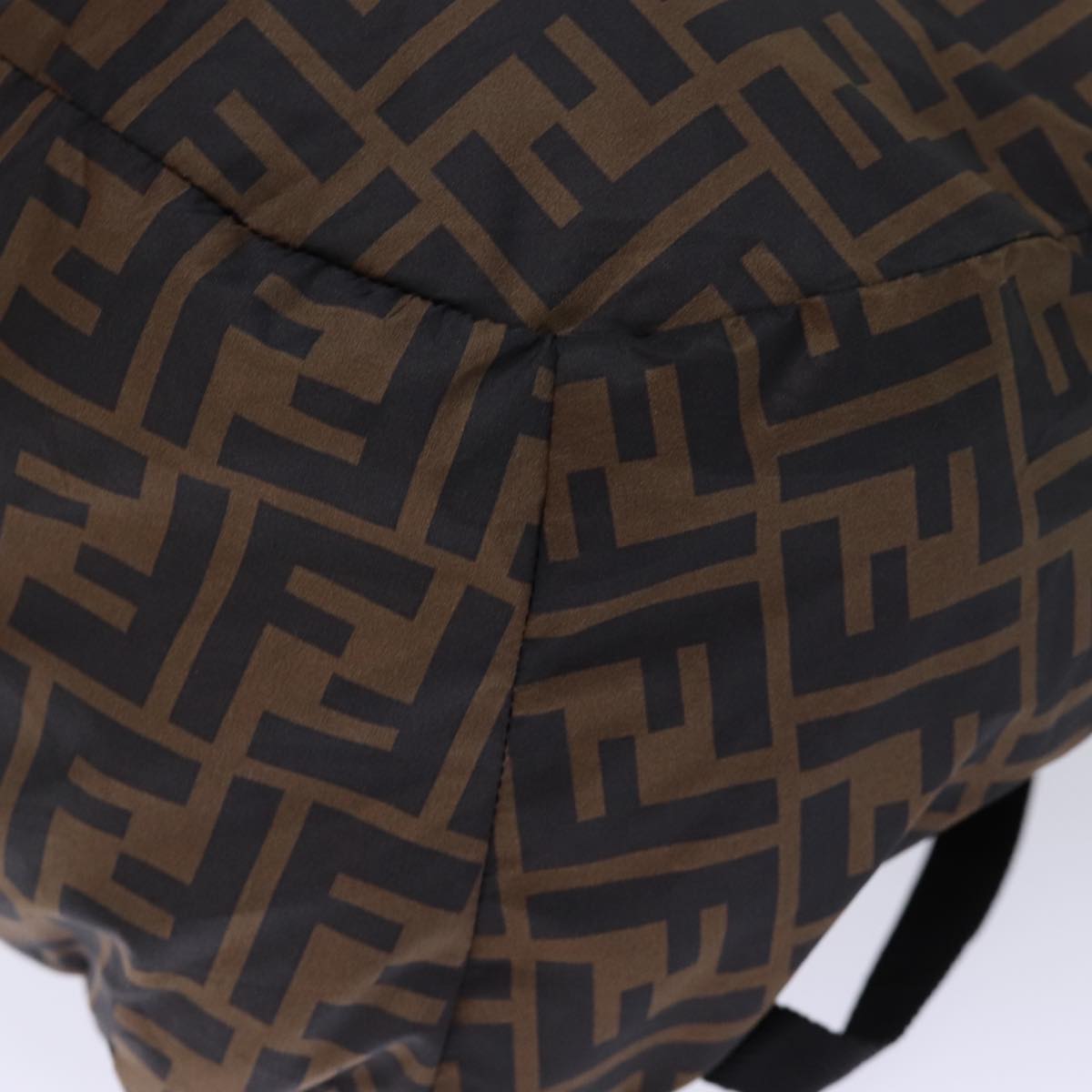 FENDI Zucca Canvas Backpack Nylon Brown Black yk12282