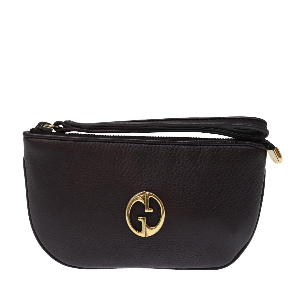 GUCCI Pouch Leather Brown 252041 yk12312