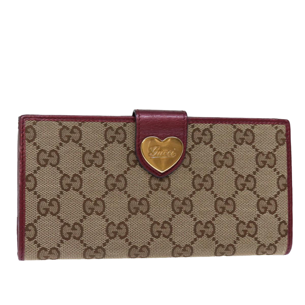 GUCCI GG Canvas Long Wallet Beige 203550 yk12329
