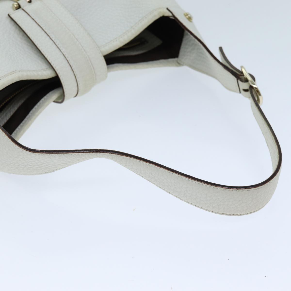 GUCCI Jackie Shoulder Bag Leather White 130779 yk12341