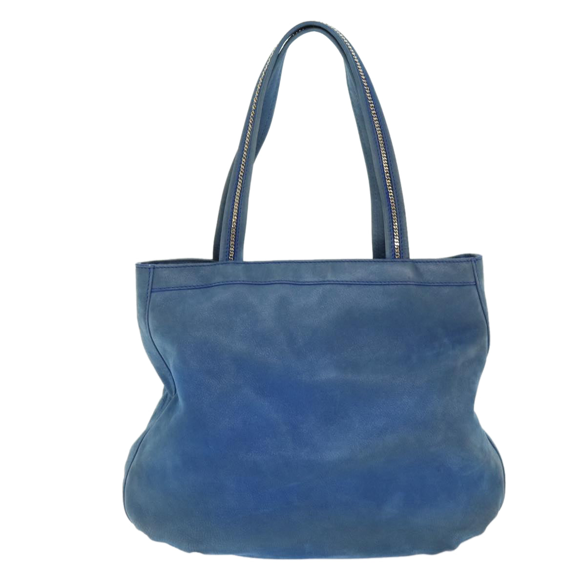 FENDI Tote Bag Leather Blue yk12353