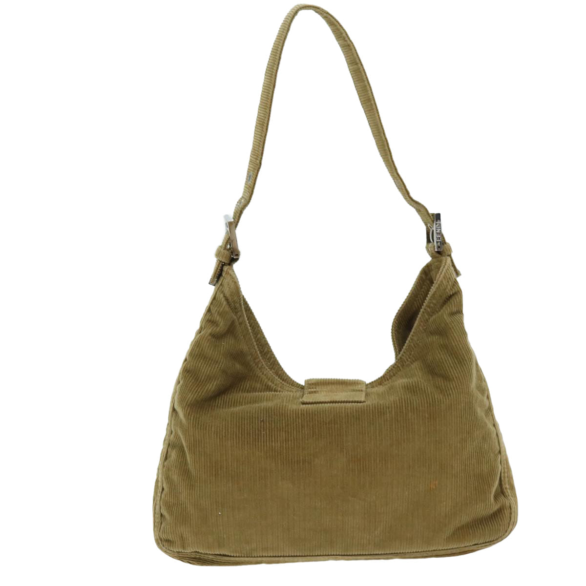 FENDI Mamma Baguette Shoulder Bag Corduroy Brown yk12382