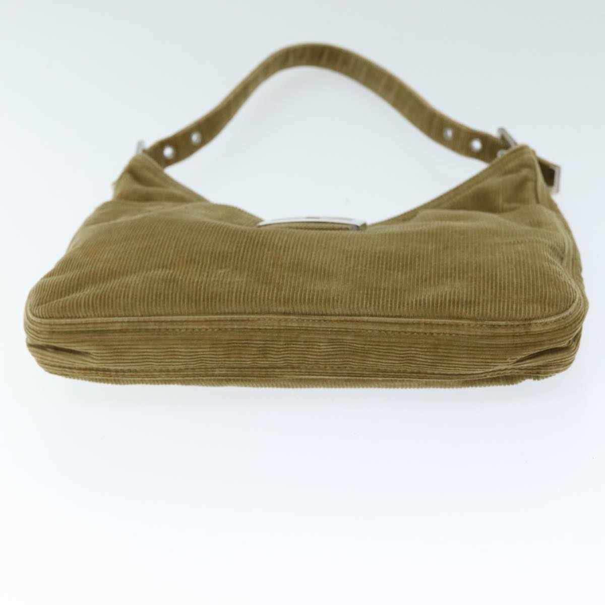 FENDI Mamma Baguette Shoulder Bag Corduroy Brown yk12382