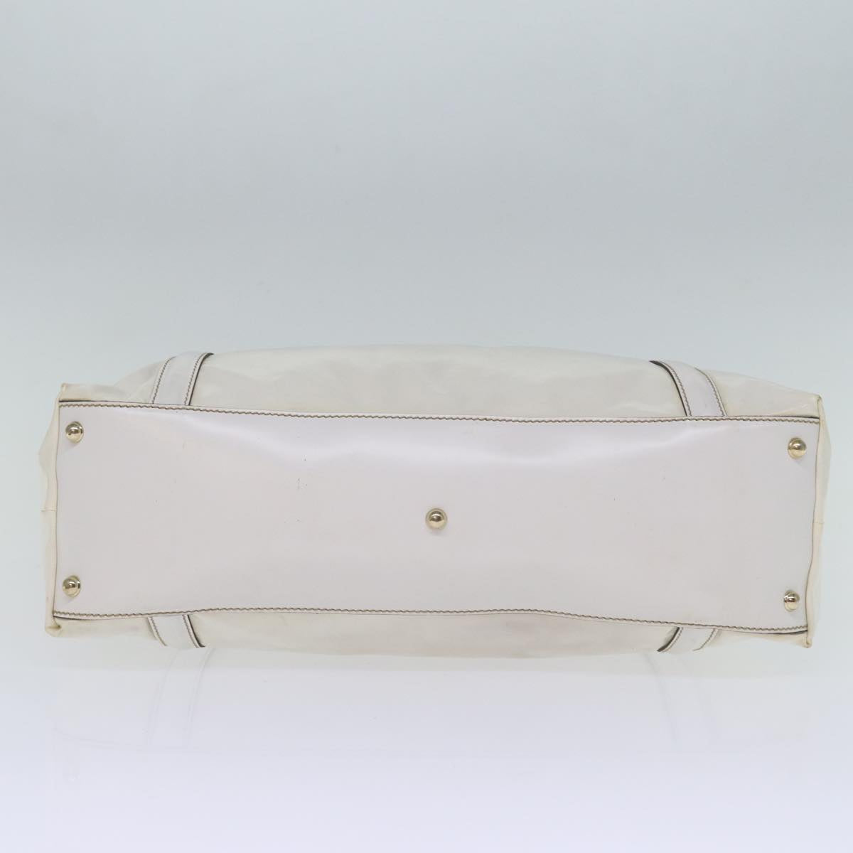 GUCCI Web Sherry Line Interlocking Bag Coated Canvas White 162094 yk12394