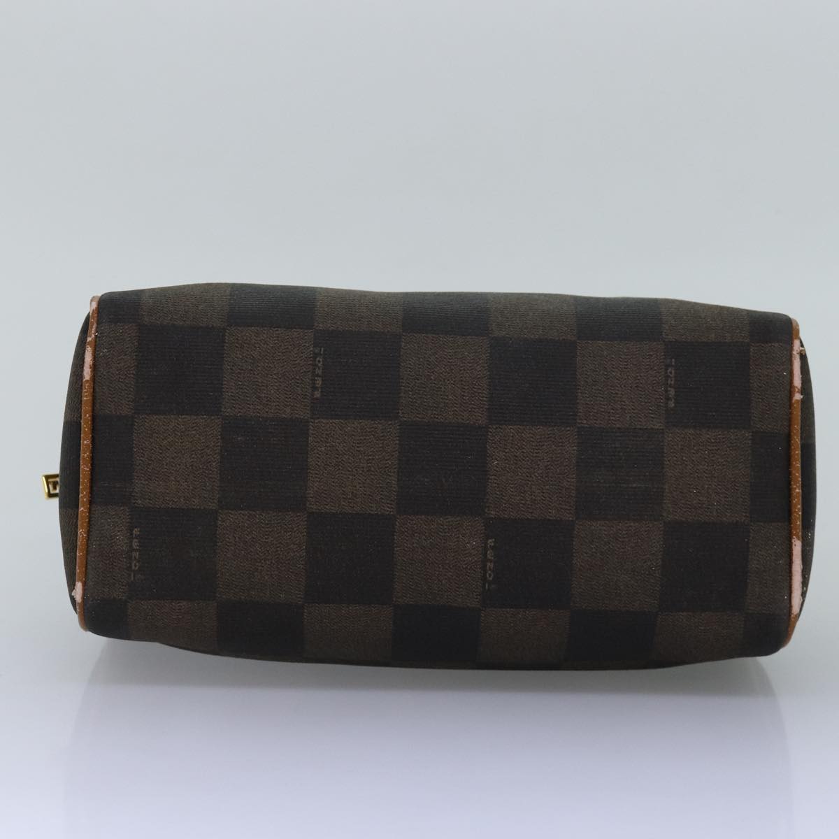FENDI Pecan Canvas Hand Bag 2way Brown Black yk12478