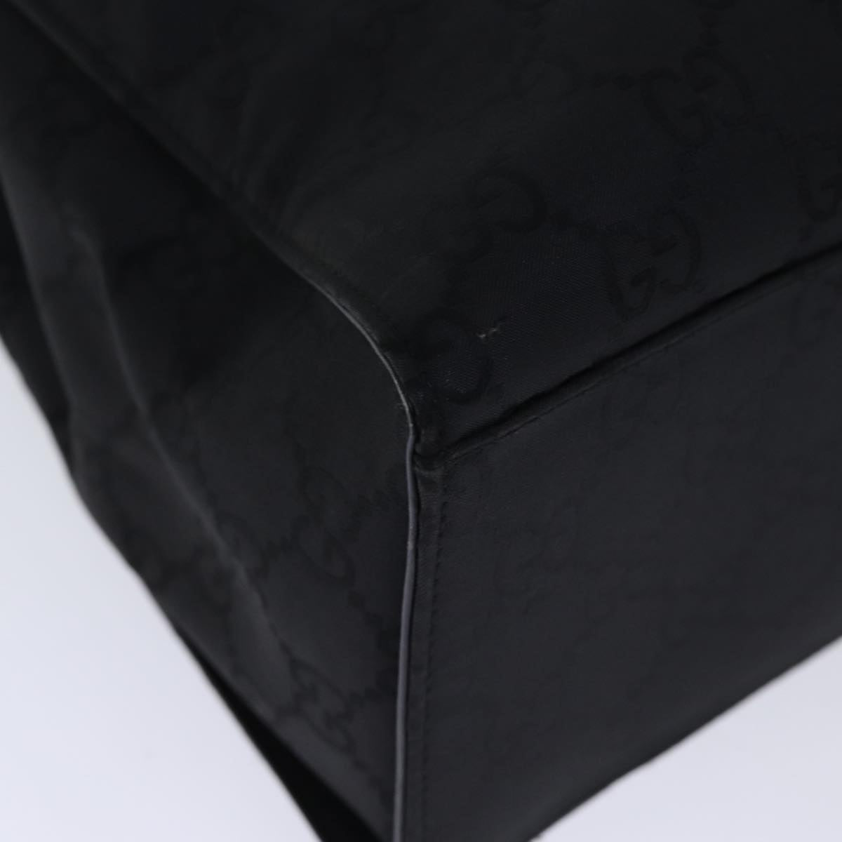 GUCCI Bamboo GG Canvas Hand Bag Black 002 1010 yk12489