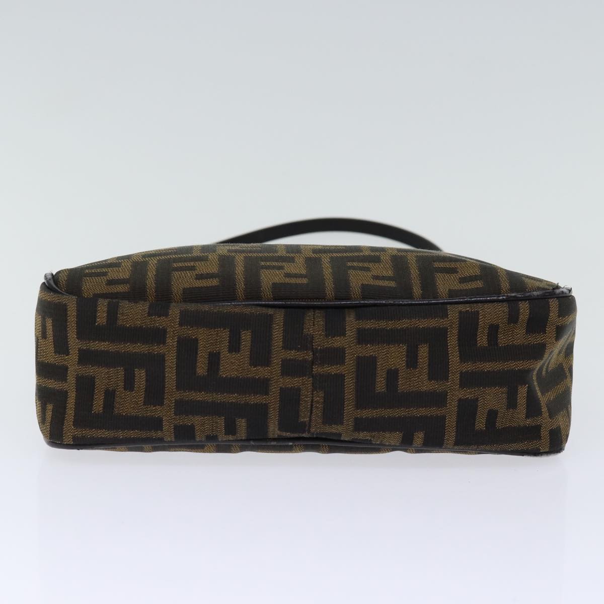 FENDI Zucca Canvas Hand Bag Brown Black yk12507