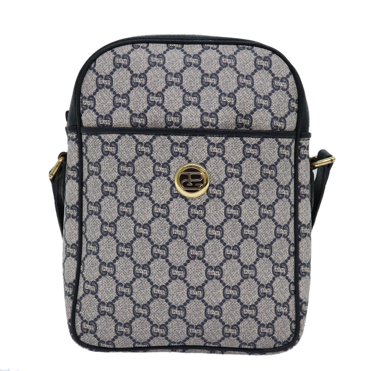 GUCCI GG Plus Supreme Shoulder Bag PVC Navy yk12516