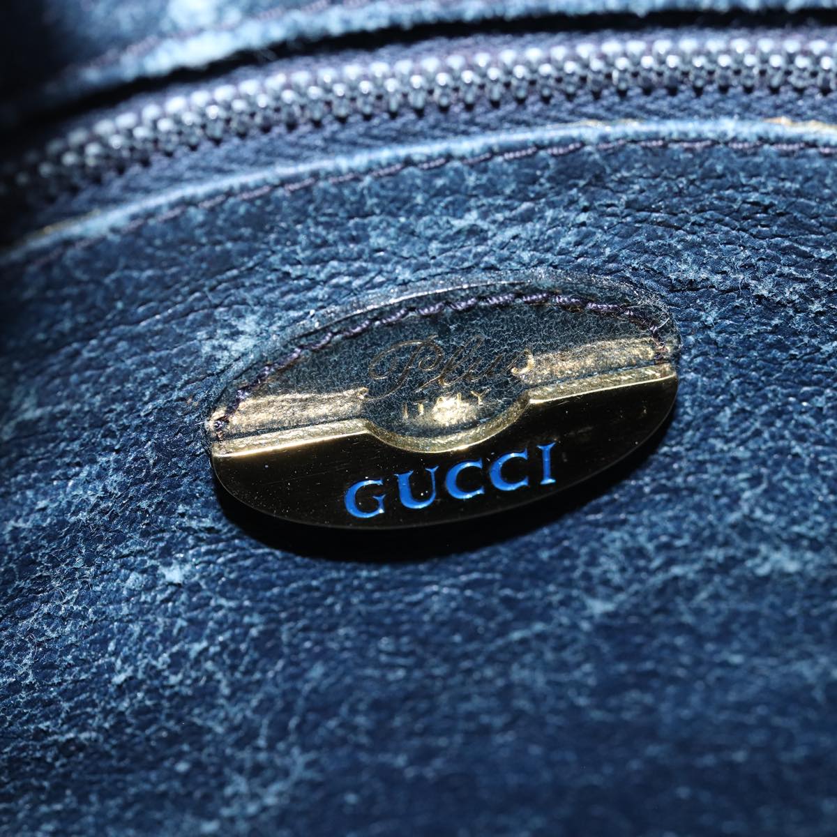 GUCCI GG Plus Supreme Shoulder Bag PVC Navy yk12516