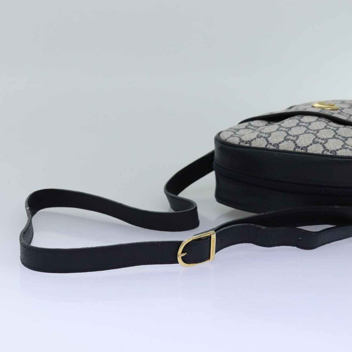 GUCCI GG Plus Supreme Shoulder Bag PVC Navy yk12516