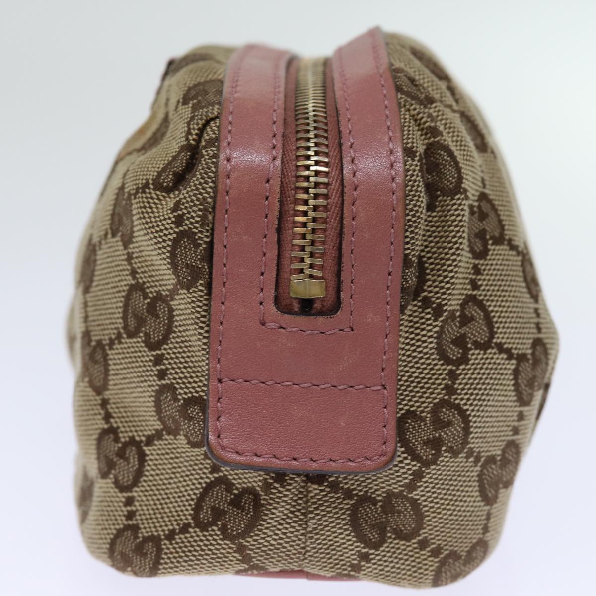GUCCI GG Canvas Bamboo Pouch Beige 246175 yk12525