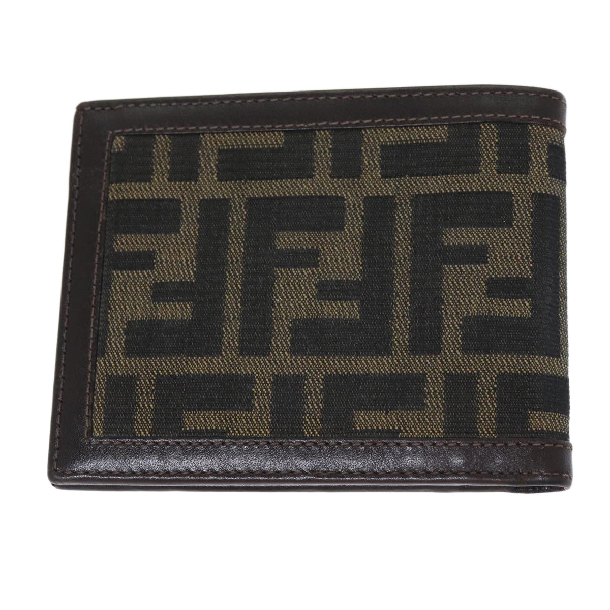FENDI Zucca Canvas Wallet Black Brown yk12540