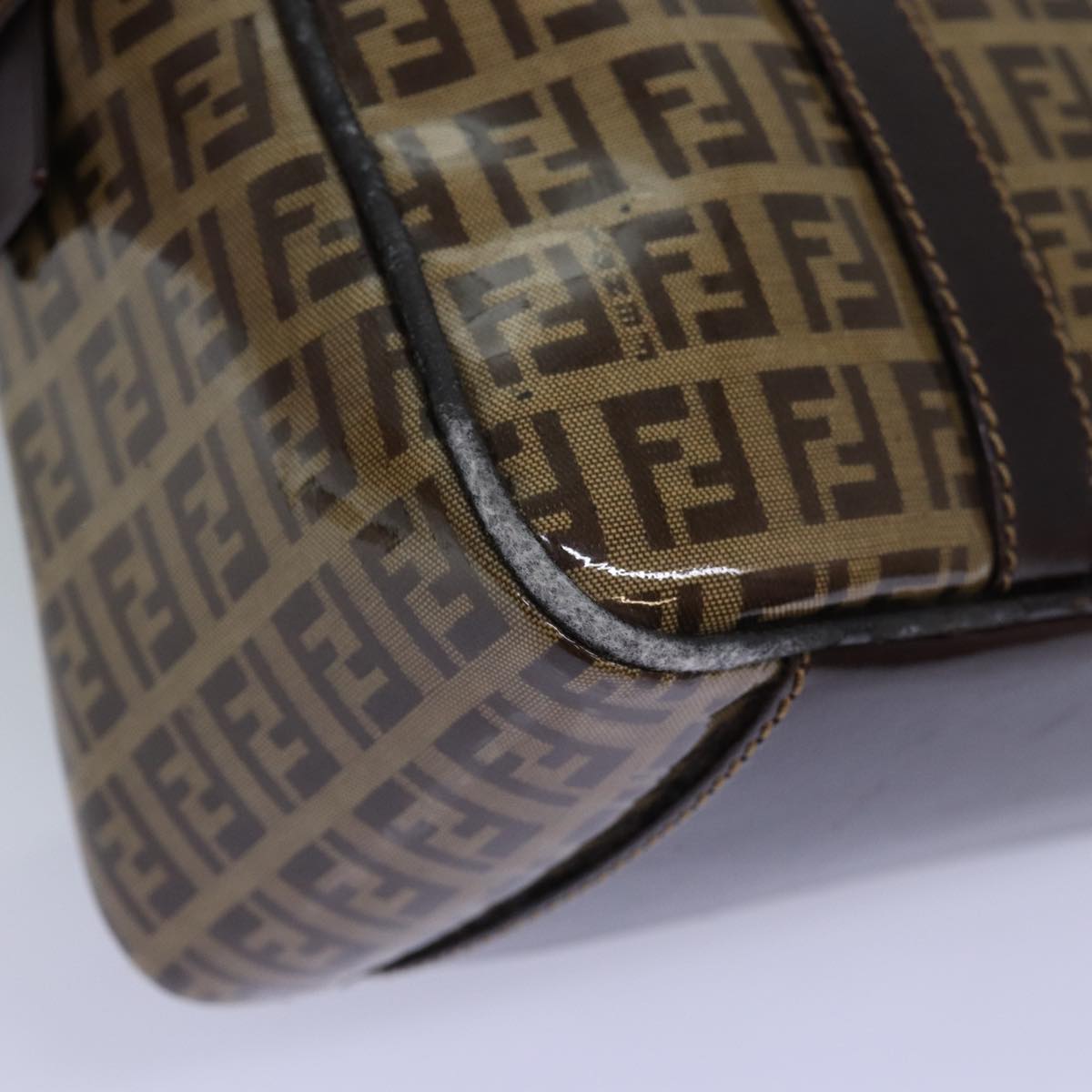 FENDI Zucchino Canvas Hand Bag Beige yk12558