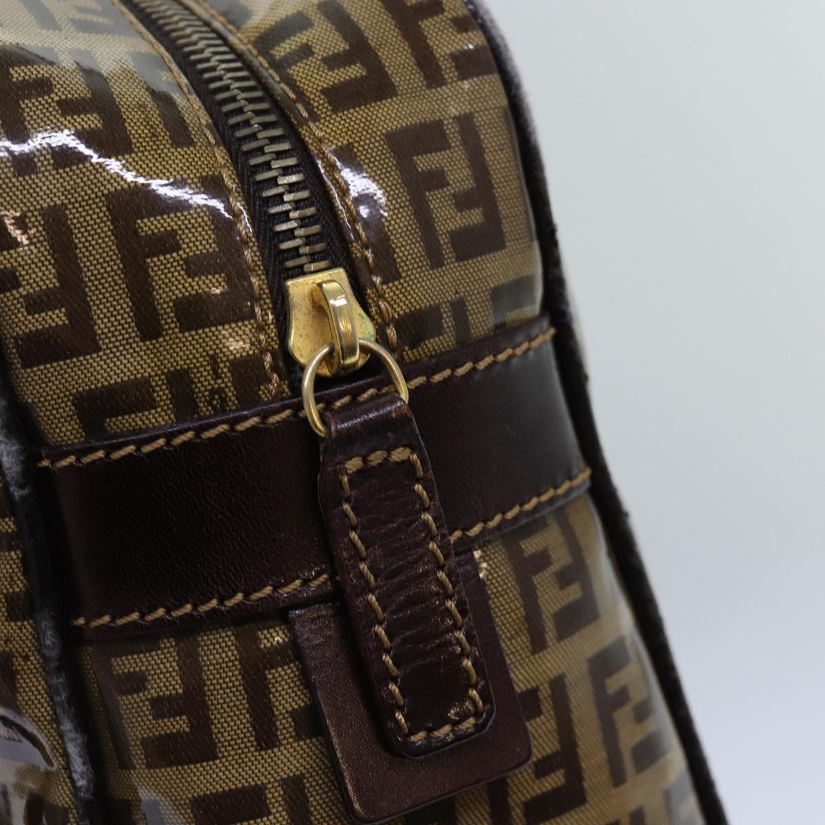 FENDI Zucchino Canvas Hand Bag Beige yk12558