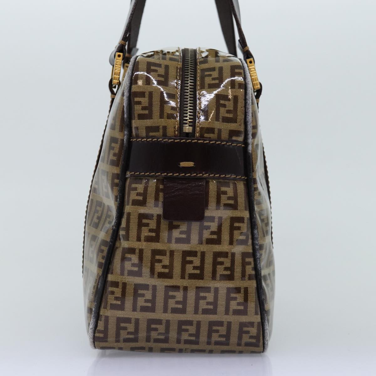 FENDI Zucchino Canvas Hand Bag Beige yk12558