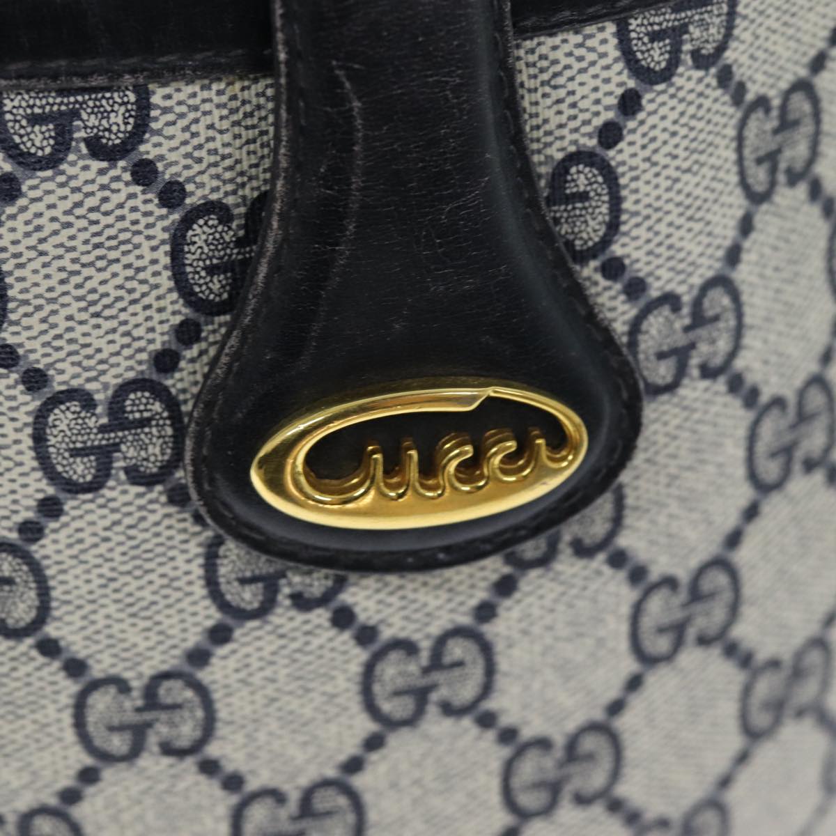 GUCCI GG Supreme Shoulder Bag PVC Navy yk12621