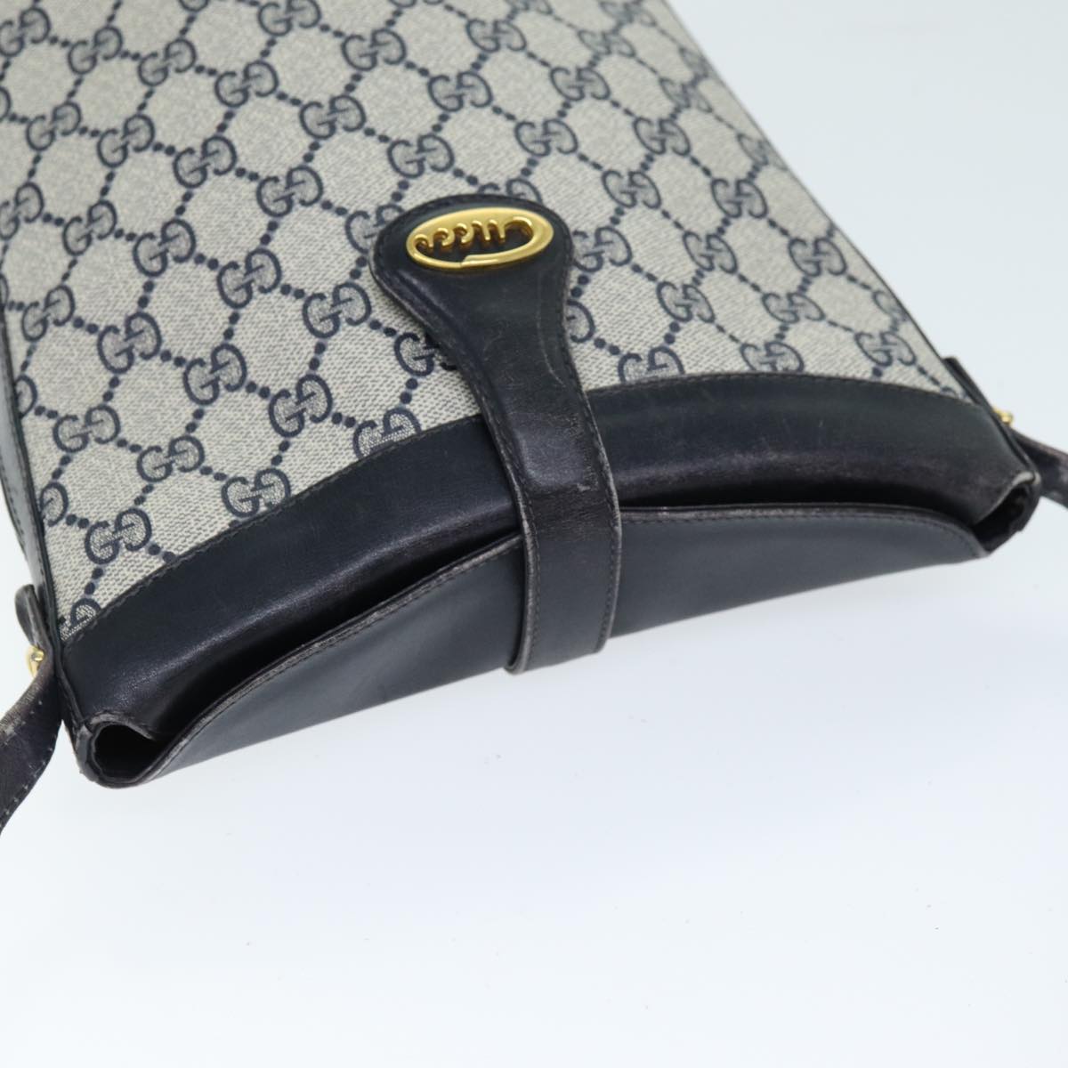 GUCCI GG Supreme Shoulder Bag PVC Navy yk12621