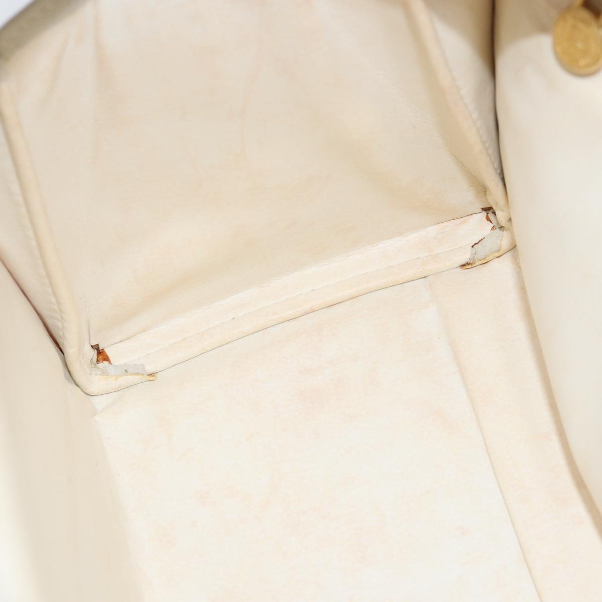 FENDI Hand Bag Leather 2way White yk12624