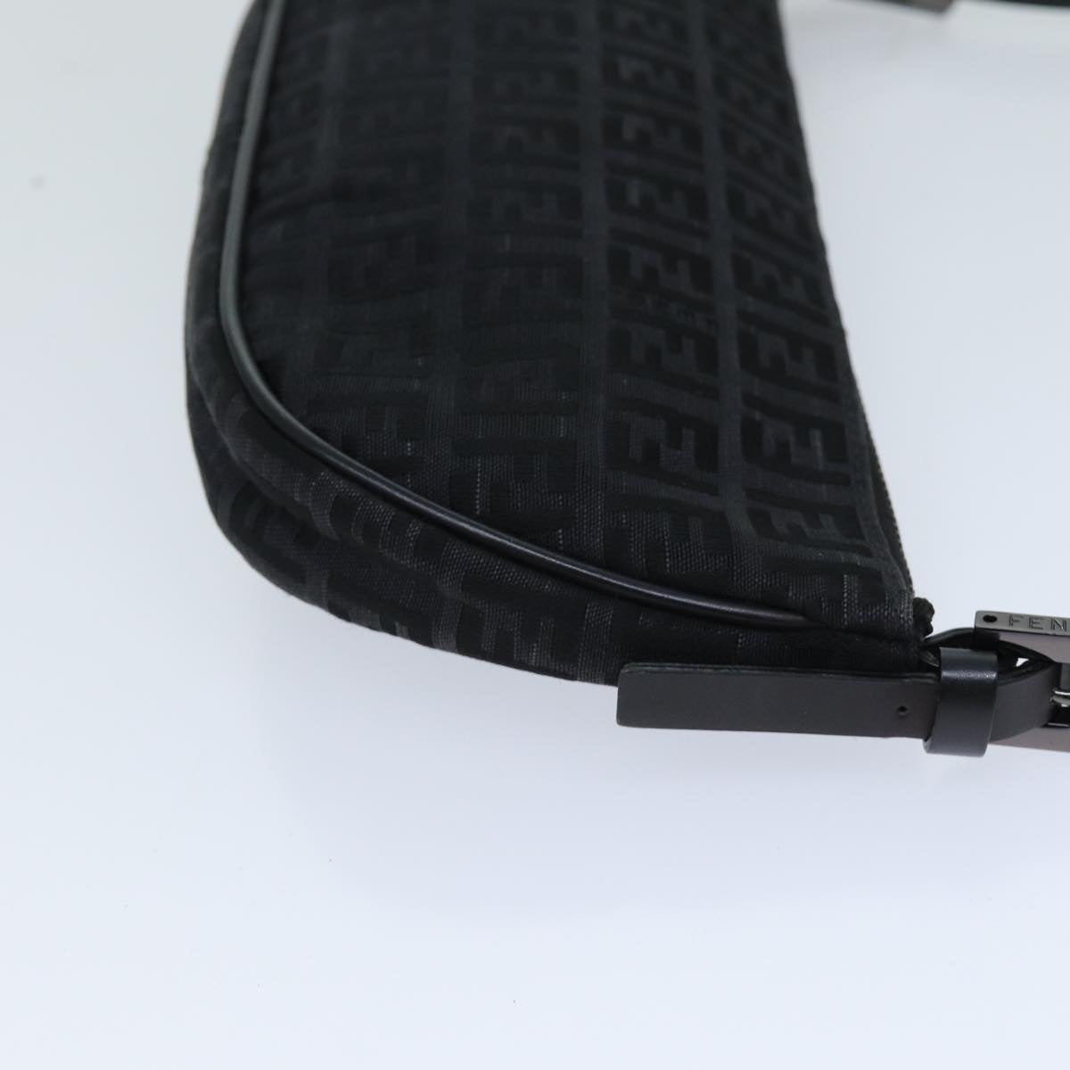 FENDI Zucchino Canvas Hand Bag Black yk12635