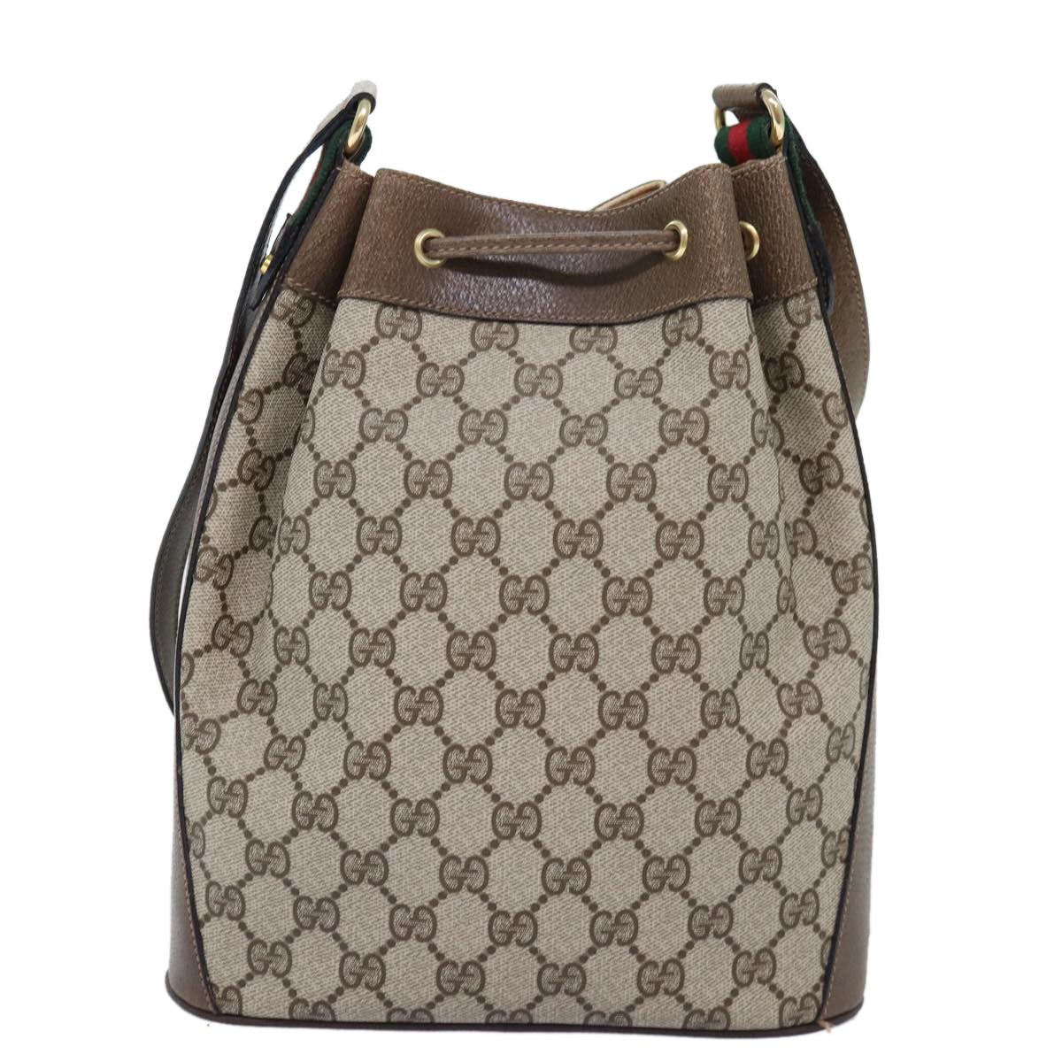 GUCCI GG Supreme Web Sherry Line Shoulder Bag Red Beige 41 02 034 yk12678