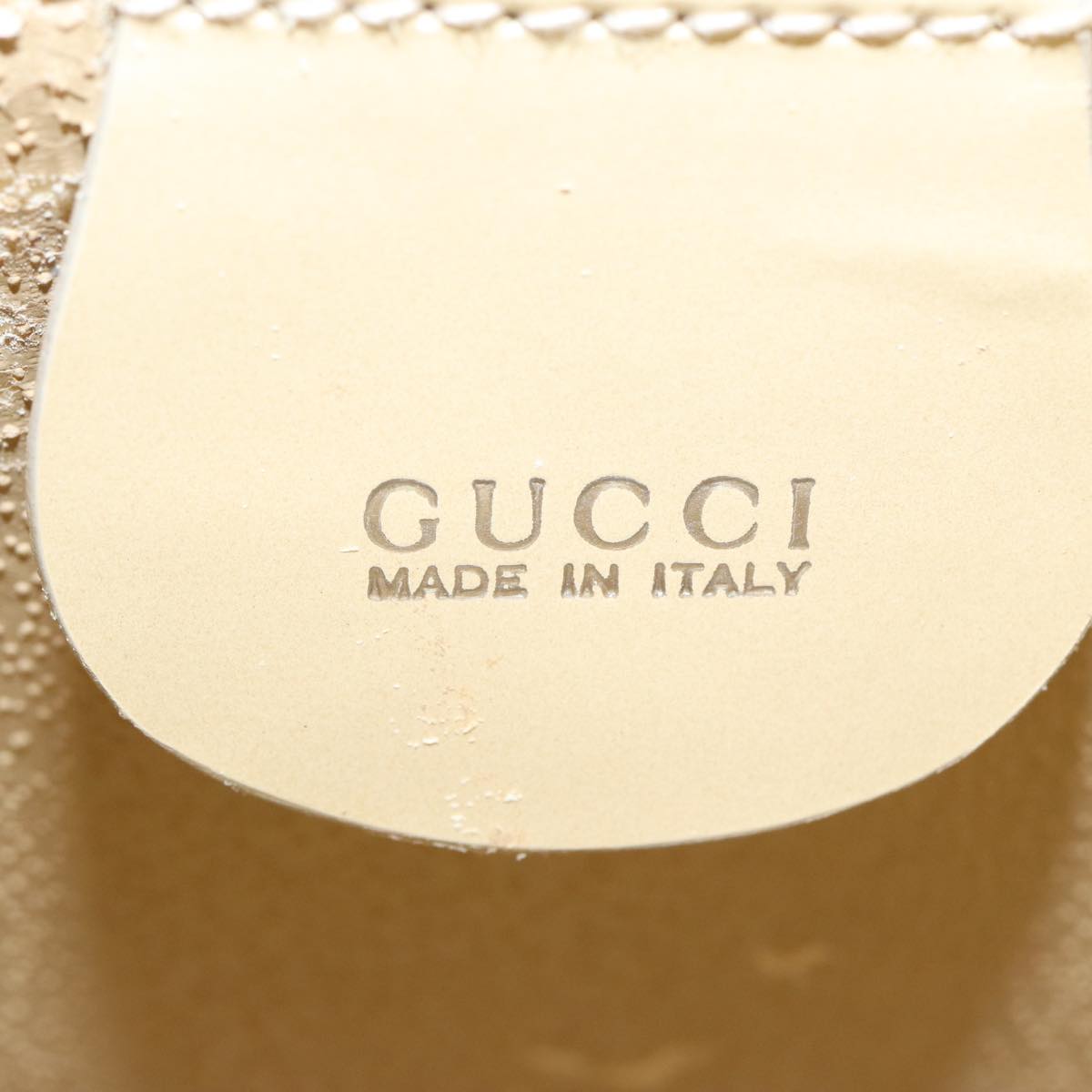 GUCCI Hand Bag Enamel 2way Beige yk12770