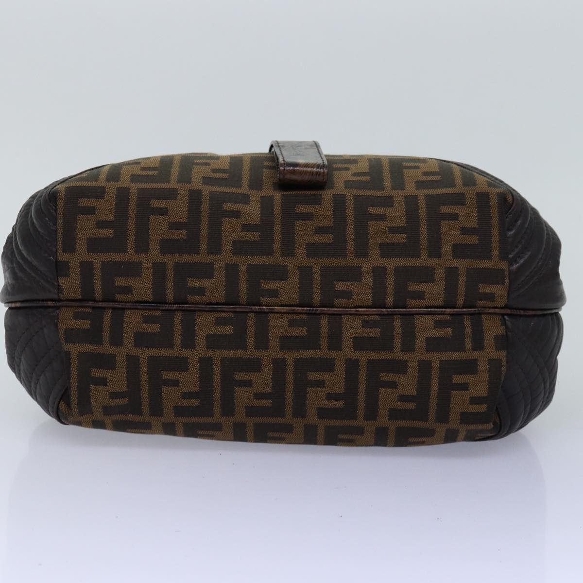 FENDI Zucca Canvas Spy bag Hand Bag Brown Black yk12800